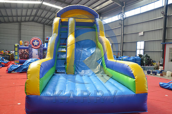 Slide de água para adultos de PVC comercial vermelho duplo para aluguel de festas
