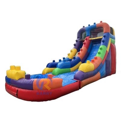 Slide de água inflável comercial com kit de reparação e sopro de piscina CE incluído