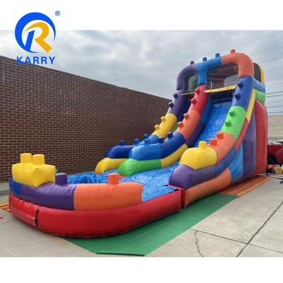 Slide de água inflável comercial com kit de reparação e sopro de piscina CE incluído