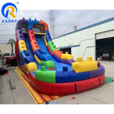 Slide de água inflável comercial com kit de reparação e sopro de piscina CE incluído