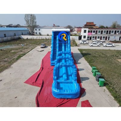 18x4.5x7m Slide duplo para o exterior Slide de água inflável Combo Grande Slide Estendido