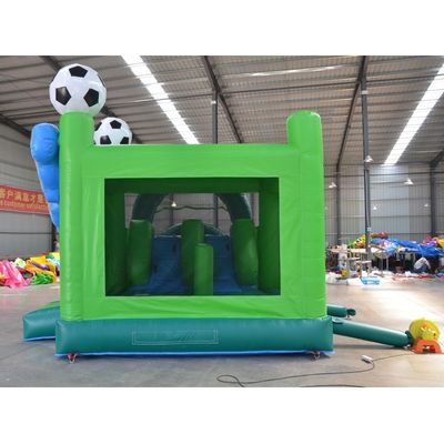 Home/Business PVC jogador de futebol elástico castelo casa de salto deslizante de rolos inflável