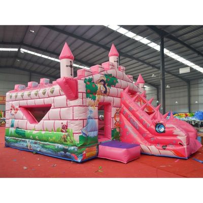 Chameleon Bounce House e Pink Inflatable Slide para Unisex Trampoline Jump Castle