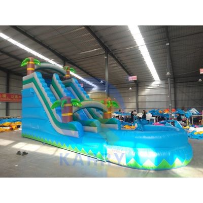 Capacidade máxima superior a 500 kg Slide de água azul de qualidade comercial inflável para diversão ao ar livre