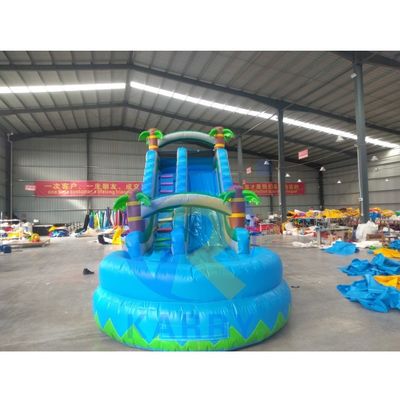 Capacidade máxima superior a 500 kg Slide de água azul de qualidade comercial inflável para diversão ao ar livre