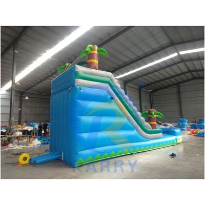 Capacidade máxima superior a 500 kg Slide de água azul de qualidade comercial inflável para diversão ao ar livre