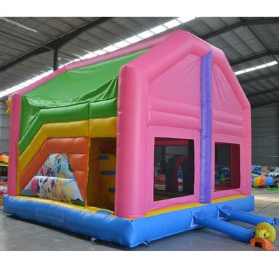 Promoção de Eventos Comerciais Castelo Bouncy Unicorn com Slide e Kit de Reparação Incluído