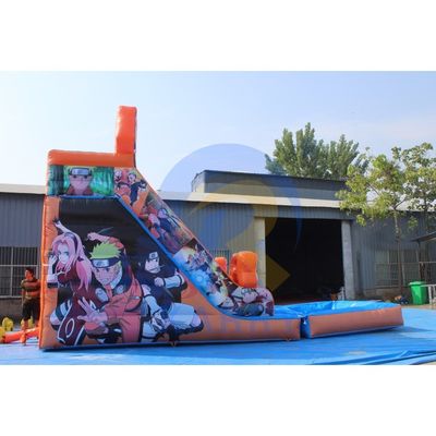 Combinação de piscina de deslizamento seco inflável de cor personalizada para entretenimento ao ar livre