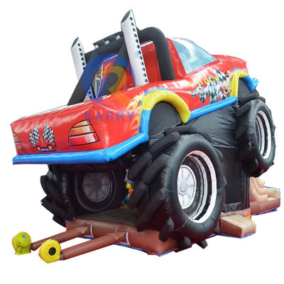 OEM Aceitável PVC Off-road Car Car Trampoline Combinação de deslizamento Castelo elástico