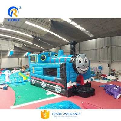 Características PORTABLE Slide inflável dentro do shopping 2024 Cartoon Train Slide Trampoline