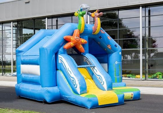 Casa de salto inflável portátil com pequeno slide Promoção de eventos comerciais