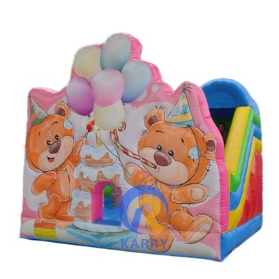 Desenho Popular Urso de Aniversário Bouncer Inflável para Jumping Kids Divertimento em Eventos de Festa