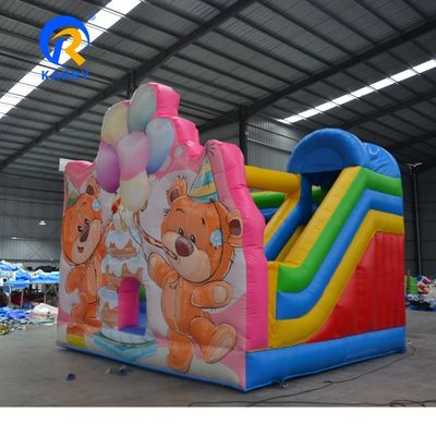 Desenho Popular Urso de Aniversário Bouncer Inflável para Jumping Kids Divertimento em Eventos de Festa