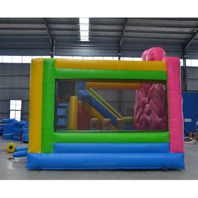 Desenho Popular Urso de Aniversário Bouncer Inflável para Jumping Kids Divertimento em Eventos de Festa