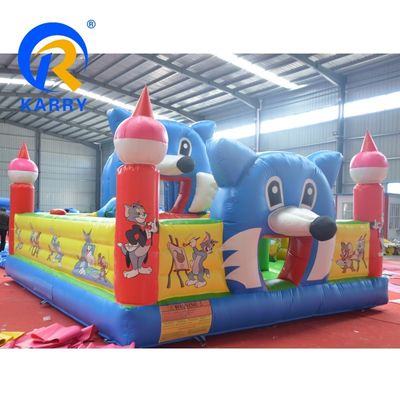 Parque de diversões Fun City Casa de salto inflável com tema Tom e Jerry OEM aceito