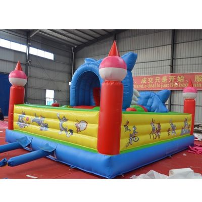 Parque de diversões Fun City Casa de salto inflável com tema Tom e Jerry OEM aceito