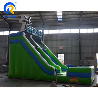 Slide de água inflável para crianças e adultos brincar material verde PVC pode ser personalizado