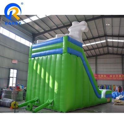 Slide de água inflável para crianças e adultos brincar material verde PVC pode ser personalizado