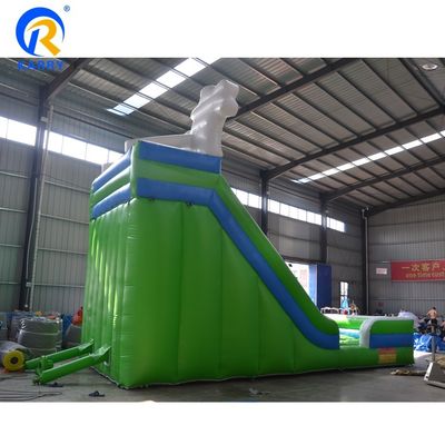 Slide de água inflável para crianças e adultos brincar material verde PVC pode ser personalizado