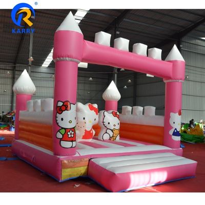 Festa das Crianças Essential Pink Kitty Inflatable Bounce House com Cut Cat Design e Kit de Reparação