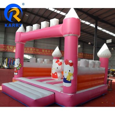 Festa das Crianças Essential Pink Kitty Inflatable Bounce House com Cut Cat Design e Kit de Reparação