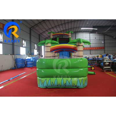 Capacidade máxima 100-500 kg Grande escorrega de água inflável com escorrega longa e piscina estendida