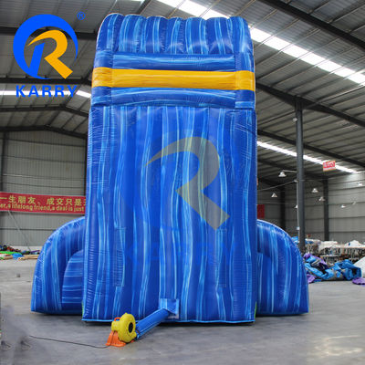 Acessórios de sopradores de ar Slide de água de palmeira inflável com piscina e trampolim