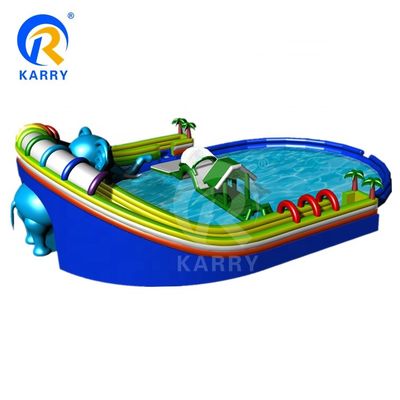 Passageiro permitido 10 enorme deslizamento de elefante Parque aquático inflável para crianças e adultos