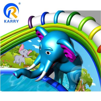Passageiro permitido 10 enorme deslizamento de elefante Parque aquático inflável para crianças e adultos