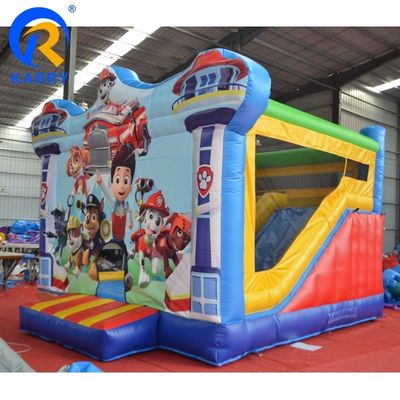Blower Design Castelo Inflavel Combo Slide para Crianças Patrulhas de Cães Patrulhas de Cães Casa de Salto