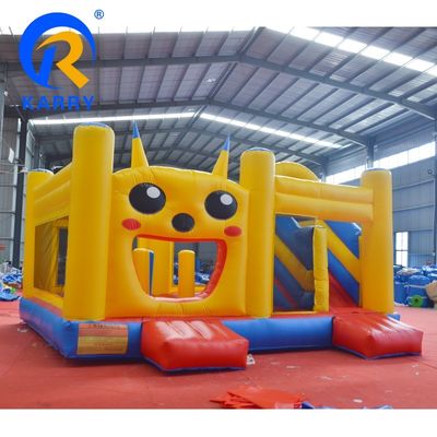 14 Years Up Combinação inflável com Slide e Castelo Bouncy Carinha personagem de desenho animado amarelo