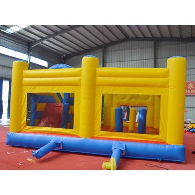14 Years Up Combinação inflável com Slide e Castelo Bouncy Carinha personagem de desenho animado amarelo