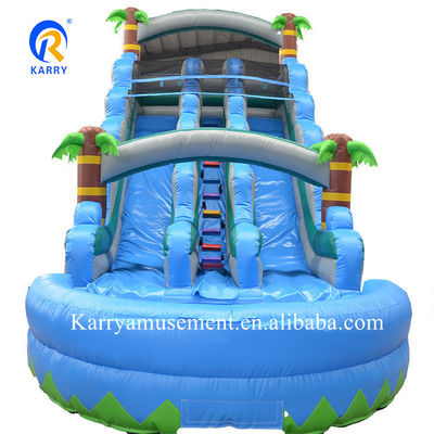 Certificado CE/TUV Grade comercial Palmeira de coco Slide de água inflável para adultos