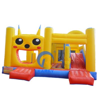 OEM aceito Design Pikachu inflável Bouncer Ar água deslizamento saltar castelo salto