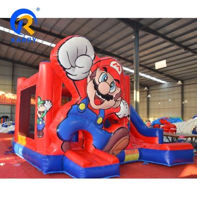 Evento PORTABLE Castelo salto com escorrega Moonwalk Commercial inflável Mario Jumping Combo