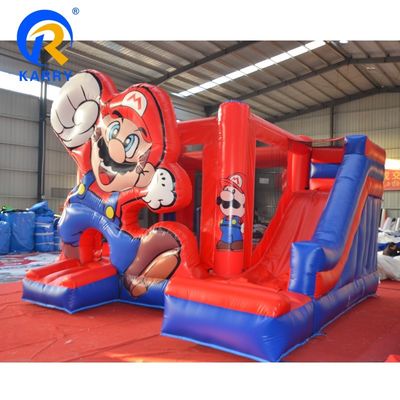 Evento PORTABLE Castelo salto com escorrega Moonwalk Commercial inflável Mario Jumping Combo
