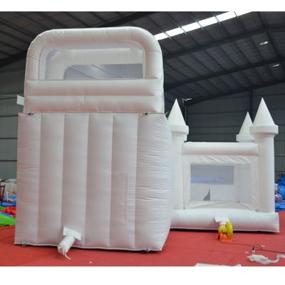 Castelo de salto inflável de casamento com kit de reparação e sopro de slide CE incluído