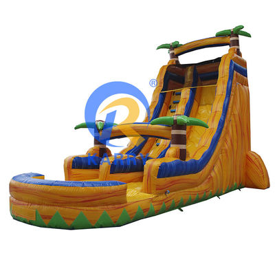 Slide de piscina inflável de cor comercial personalizada com design de parque aquático