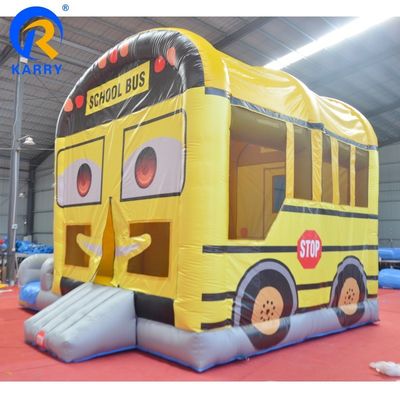 Atualize o seu parque infantil do autocarro inflável com deslizamento e castelo de saltos
