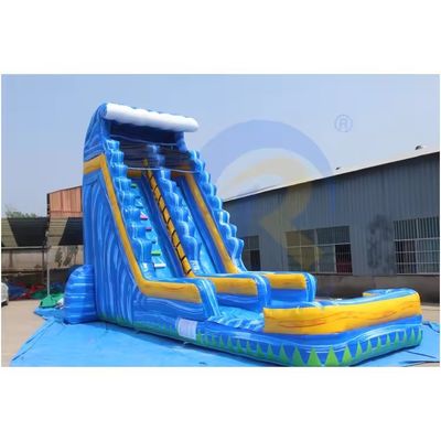 Salto de água inflável de 18 pés para adultos com piscina e palmeira