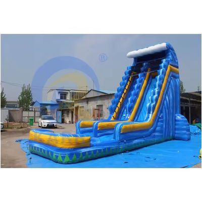 Salto de água inflável de 18 pés para adultos com piscina e palmeira