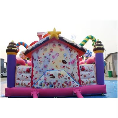 Slides de água comerciais de 14FT Slides duplos infláveis Slides de doces para aluguel de festas