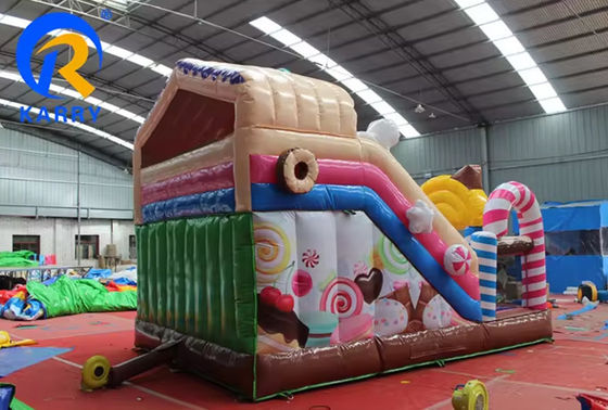 Slides de água comerciais de 14FT Slides duplos infláveis Slides de doces para aluguel de festas