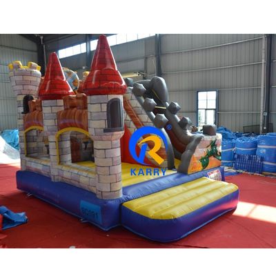 Aluguer de festas Castelo do Dragão inflável Salto de salto com escorrega e sopro de CE