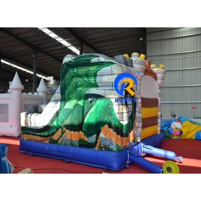 Aluguer de festas Castelo do Dragão inflável Salto de salto com escorrega e sopro de CE
