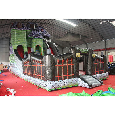 Grande deslizamento inflável Desenho da mansão assustadora para festa de casa assombrada ou casa de cima