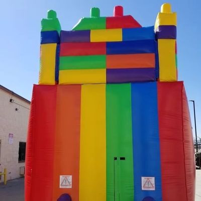 5-10 Passageiros Aluguer de piscina de escorregador de água inflável com piscina de arco-íris e pacote de escorregador