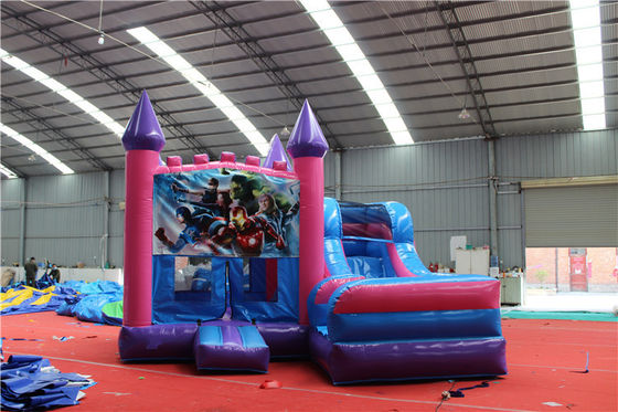Blue Rental Inflatable Bouncy Castle Combo Jumping Castle com Slide