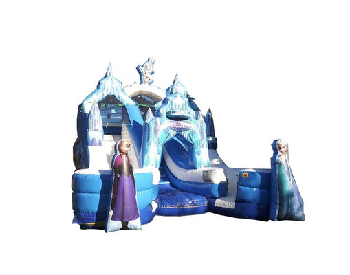 Personalizado personagem de desenho animado duplo exterior congelado Slide inflável para crianças festa