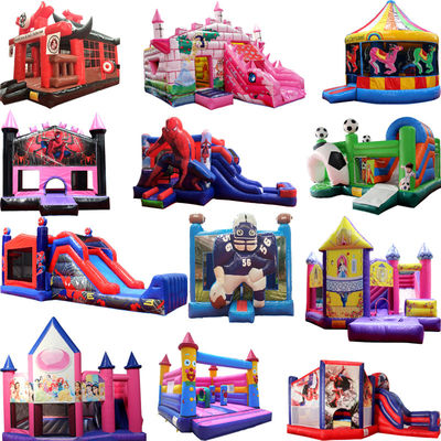 Personalizado personagem de desenho animado duplo exterior congelado Slide inflável para crianças festa